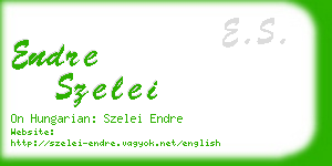 endre szelei business card